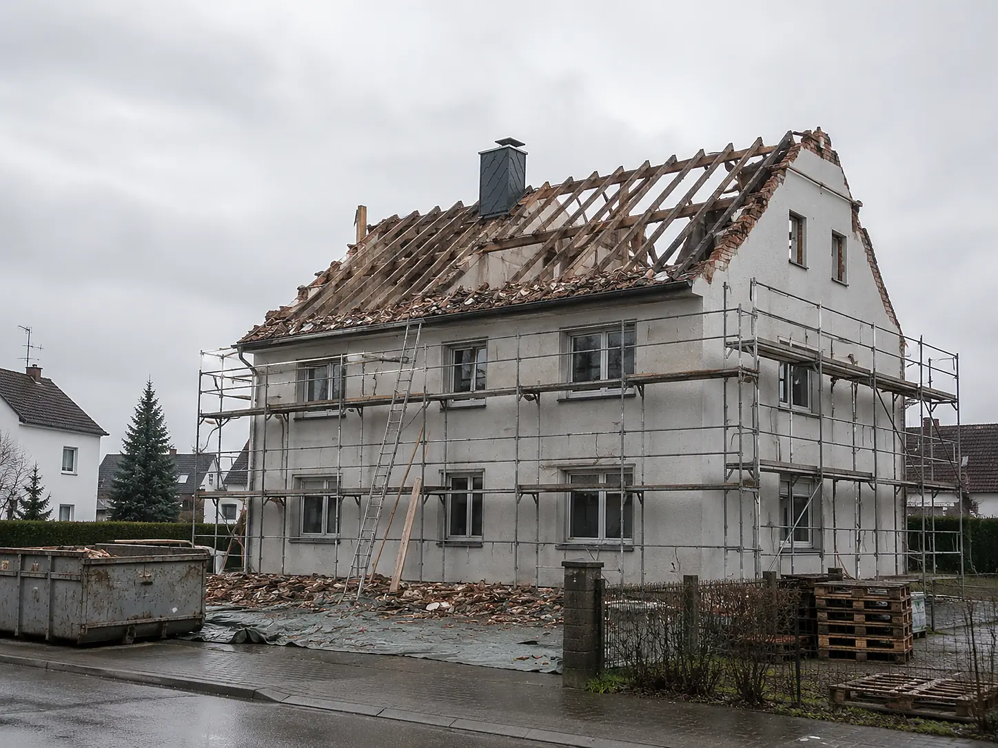 Dach rückbauen