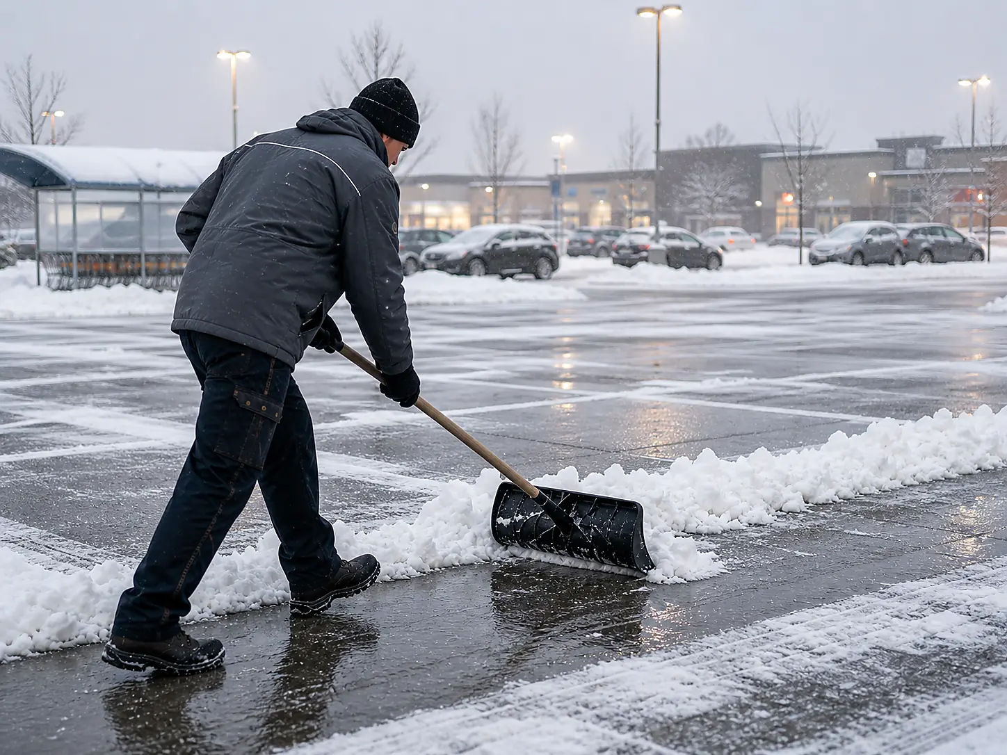 Parkplatz-Winterdienst